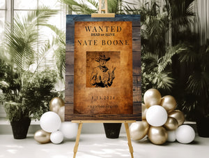 Editable Western Birthday Invitation Bundle | Wanted Poster, Cowboy Party (Adult)