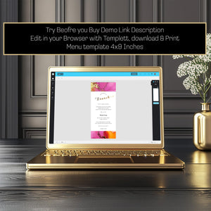 Hot Pink & Orange Brunch Menu Template – Editable Party Design | Fiesta Theme