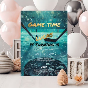 Hockey Birthday Invitation | Editable 5x7 Sports Party Template | Digital Download