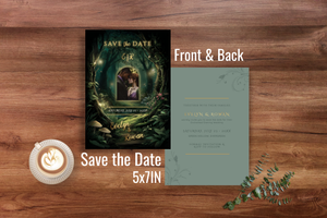 Enchanted Forest Wedding Invitation – Luxury Editable Template Bundle | Digital Suite