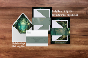Enchanted Forest Wedding Invitation – Luxury Editable Template Bundle | Digital Suite