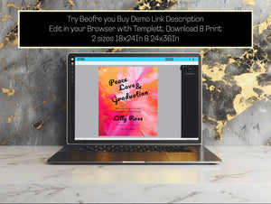 Groovy Retro Graduation Welcome Sign: Hot Pink & Orange Poster (Editable)