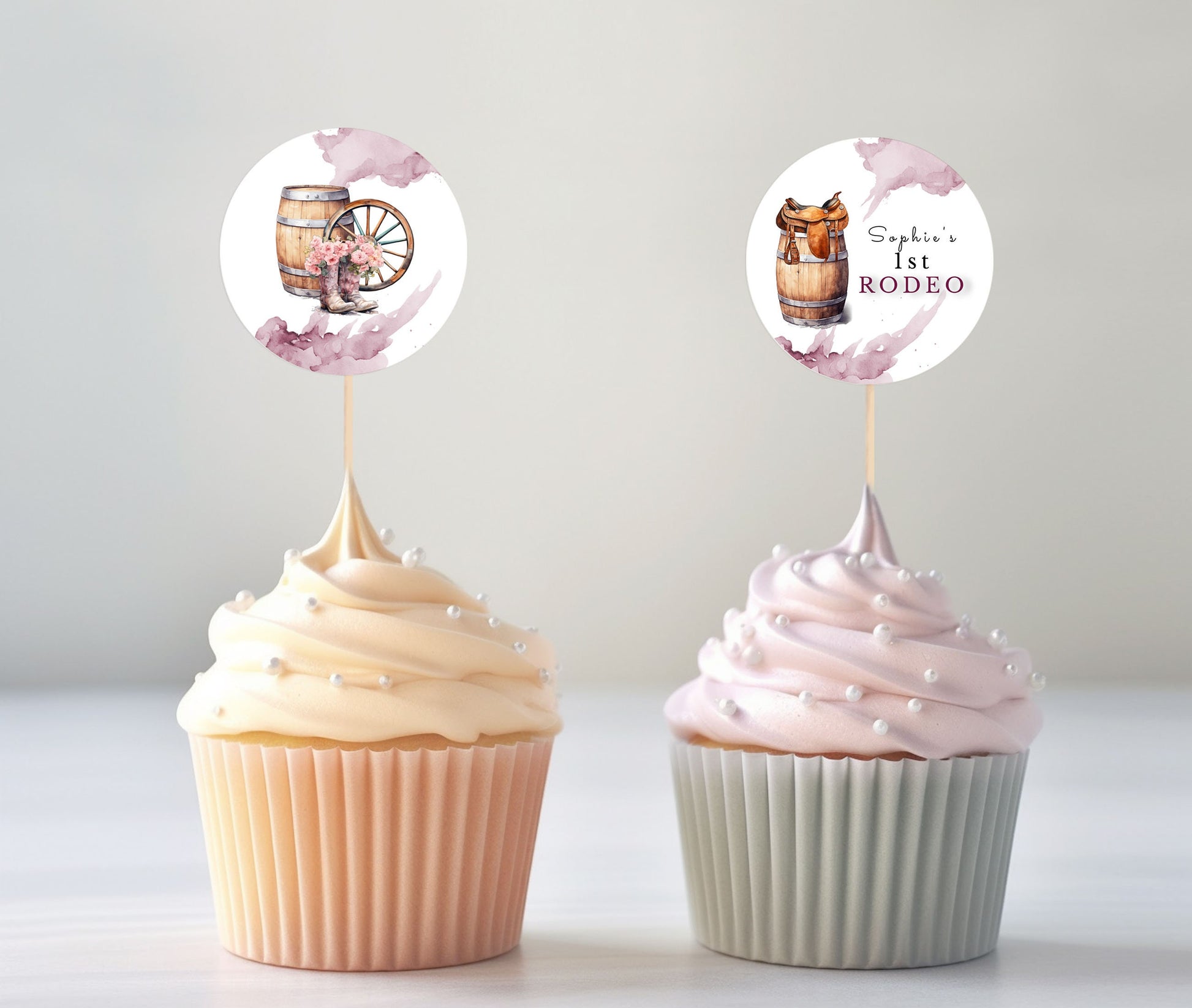 Editable Girl's 1st Rodeo Birthday Invitation Bundle | Western Cowgirl Party Templates