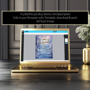 Winter Wonderland Sweet 16 Invitation | Editable Party Template