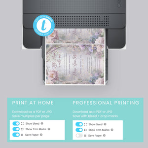 Baby Shower Invitation – Editable Garden Template With Magical Fairy Lights