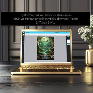 Enchanted to Meet You Baby Shower Invitation – Enchanted Forest Editable Template