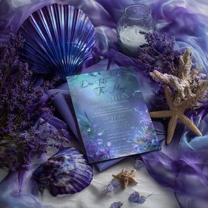 Mermaid Sweet 16 Invitation Template: Under the Sea Birthday (5x7, Digital Download)