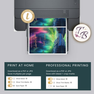 Aurora Borealis Invitation - Editable 5x7 Bridal Shower Template | Northern Lights Invite