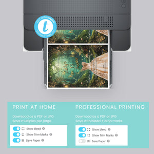 Enchanted Forest Quinceañera Invitation | Fairytale Garden 5x7 Editable Template | Magical Digital Download