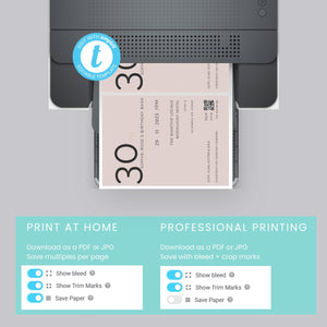 Blush & Gold 30th Birthday Invitation – Elegant Milestone Editable Template