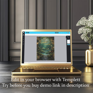 Enchanted Forest Wedding Invitation – Editable Rustic Fairytale Garden Invite Template