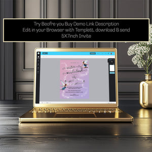 Winter Fairy Sweet 16 Invitation – Winter Wonderland Editable Template