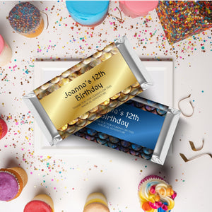 Dragon Scales Chocolate Wrapper – Editable Party Favor Template | Gold Design