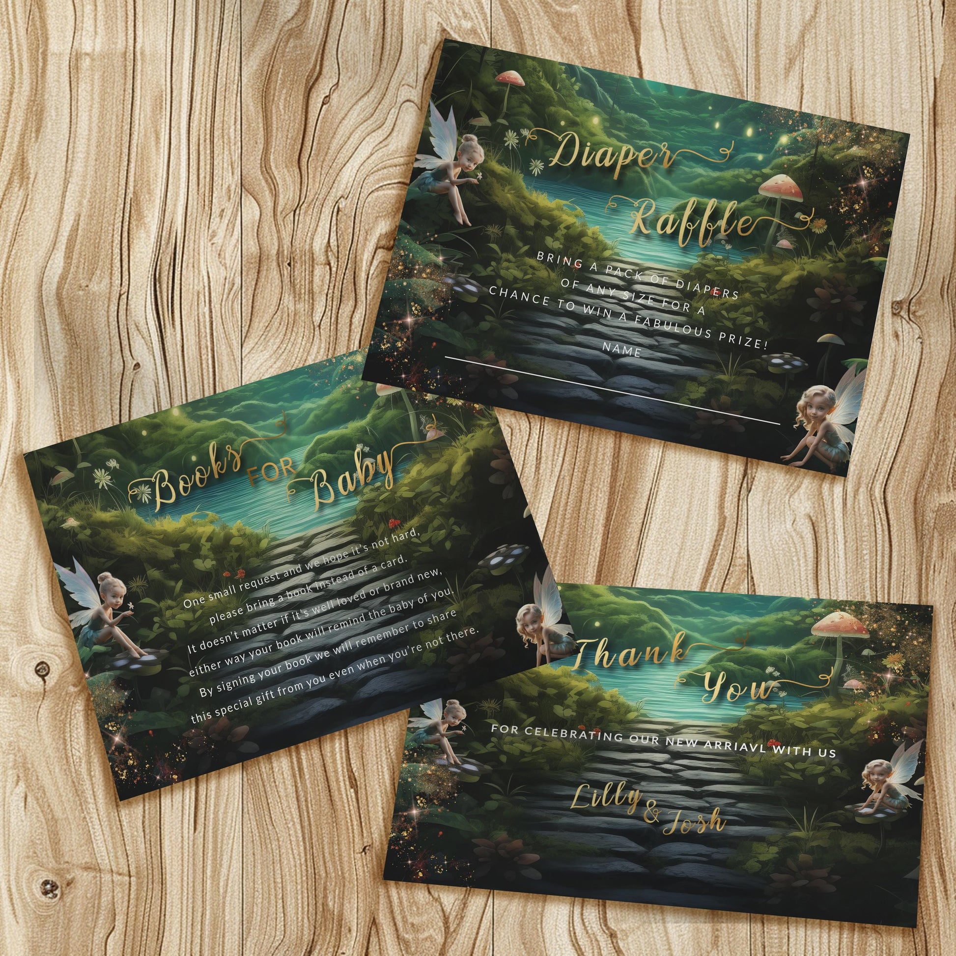 Enchanted Forest Baby Shower Bundle | Fairy Invitation & Woodland Party Templates