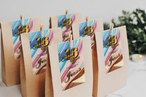 Gold Foil Sweet 16 Invitation: Elegant Pastel Design (4x6 Printable)