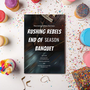 End of Season Sports Banquet Invitation – Editable Football Team Party Template