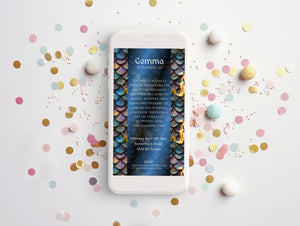 Dragon Birthday Invitation - Editable Fantasy Party Invite | Mobile E-Vite Template 1080x1920px