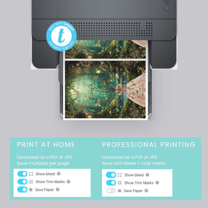 Enchanted Forest Quinceañera Invitation | Magical Butterfly Theme | Editable 5x7 Template | Digital Download