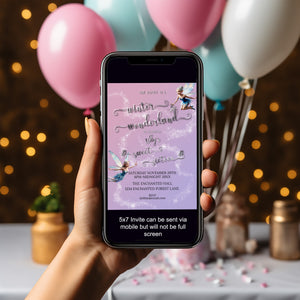 Winter Fairy Sweet 16 Invitation – Winter Wonderland Editable Template