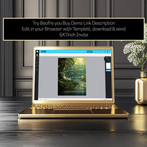 Enchanted Forest Christmas Party Invitation – Elegant Holiday Editable Template