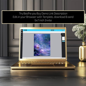 Mermaid Sweet 16 Invitation Template: Under the Sea Birthday (Editable Digital Download)