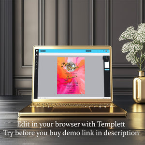 Retro Disco Birthday Invitation: Hot Pink, Orange, and Gold (Printable)