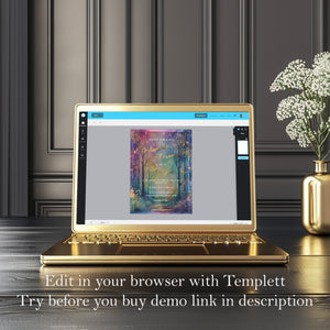 Enchanted Forest Wedding Invitation | Editable Woodland Wedding Invitations Bundle