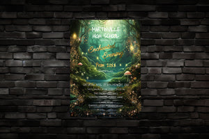 Enchanted Forest Prom Bundle – Editable Invitation, Flyer & Digital Ticket Kit