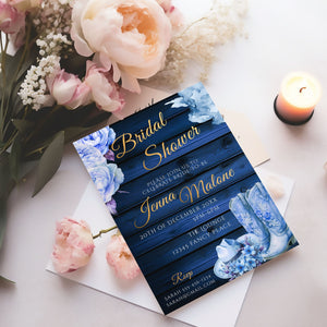 Coastal Cowgirl Bridal Shower Invitation Template