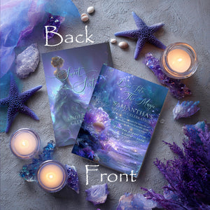 Mermaid Sweet 16 Invitation Template: Under the Sea Birthday (Editable Digital Download)