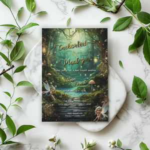 Enchanted Forest Baby Shower Bundle | Fairy Invitation & Woodland Party Templates