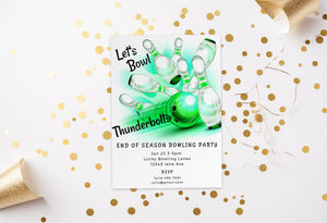 Bowling Party Invitation | Editable 5x7 Template | Printable Birthday & Event Invite