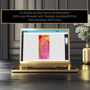 Hot Pink & Orange Brunch Menu Template – Editable Party Design | Fiesta Theme