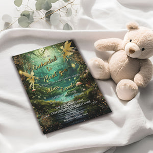 Enchanted Forest Baby Shower Invitation – Whimsical Fairytale Editable Template