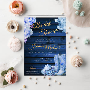 Coastal Cowgirl Bridal Shower Invitation Template