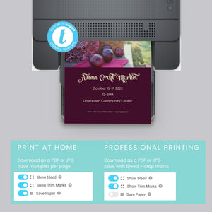 Autumn Craft Fair Flyer & Social Media Template | Editable Fall Market Event Design | Printable 8.5x11 + 1080x1080