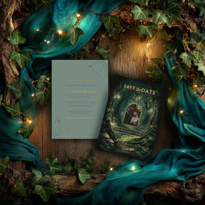 Enchanted Forest Wedding Invitation – Luxury Editable Template Bundle | Digital Suite