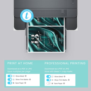 Teal & Silver 13th Birthday Invitation – Editable Teen Party Template