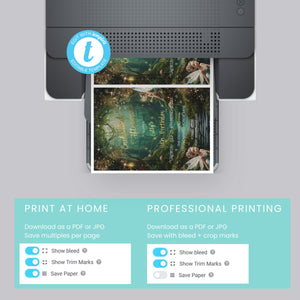 Emerald Green Enchanted Forest Birthday Invitation – Green & Gold Editable Template